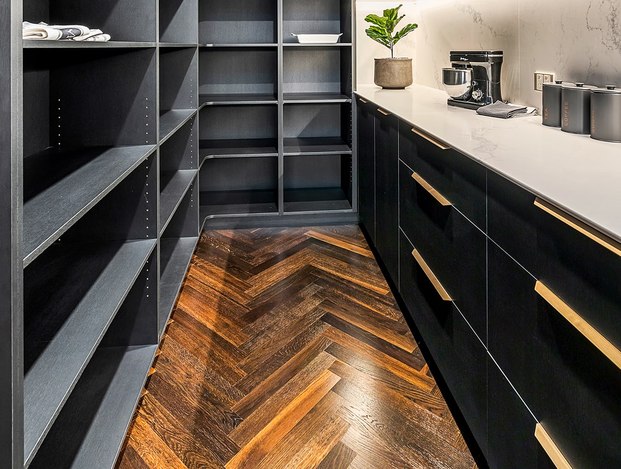 dark brown flooring